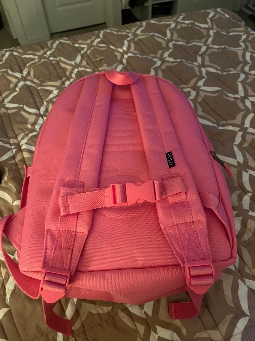 Polo by Ralph Lauren Pink bear Backpack with price taga